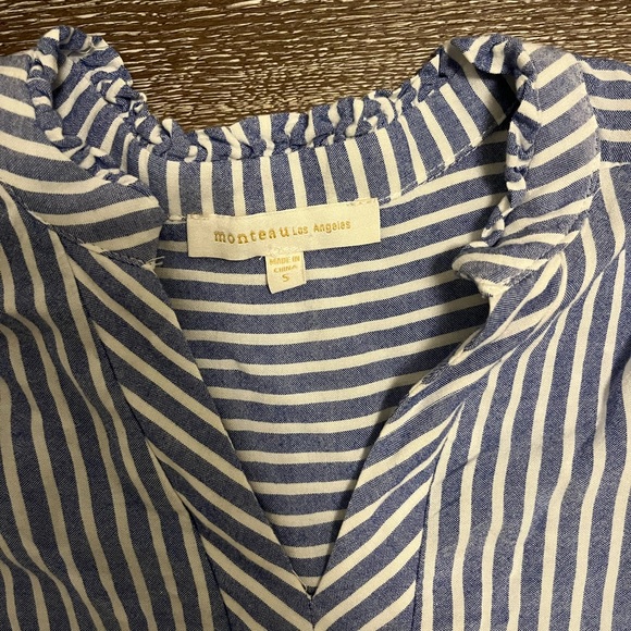Pinstripe blue and white dress (US S) from Monteau - Picture 2 of 2